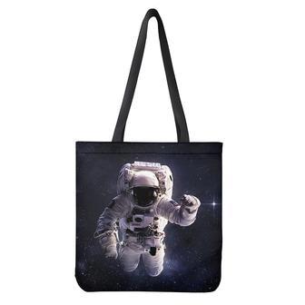 Astronaut Floating In Outer Space Print Tote Bag | Newhawaiianshirts