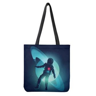 Astronaut Floating Through Space Print Tote Bag | Newhawaiianshirts UK