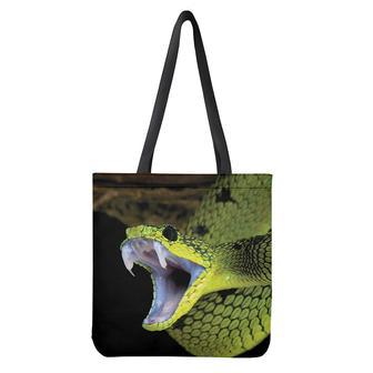 Atheris Nitschei Snake Print Tote Bag | Newhawaiianshirts UK