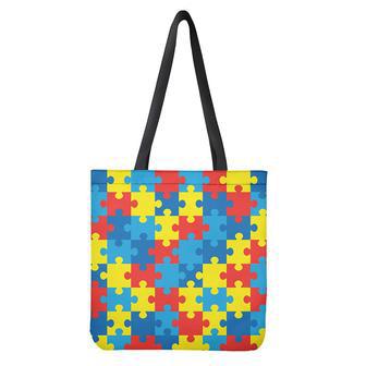 Autism Awareness Pattern Print Tote Bag | Newhawaiianshirts AU