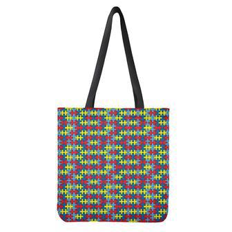 Autism Awareness Puzzle Print Tote Bag | Newhawaiianshirts CA