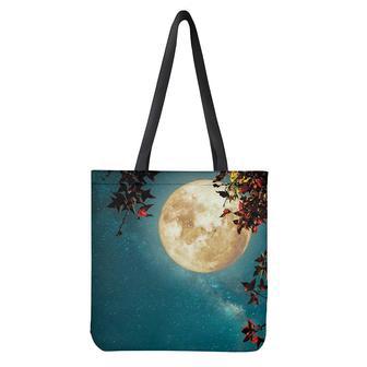 Autumn Full Moon Print Tote Bag | Newhawaiianshirts DE