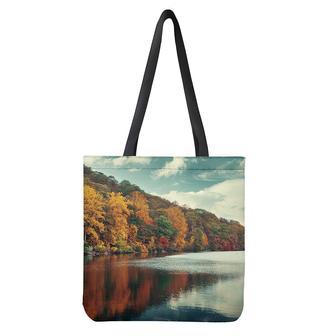 Autumn Lake Print Tote Bag | Newhawaiianshirts CA