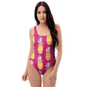 Aztec Hawaiian Pineapple Print One Piece Swimsuite | Newhawaiianshirts CA