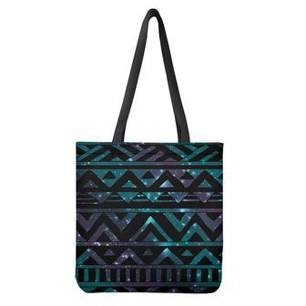 Aztec Tribal Galaxy Pattern Print Tote Bag | Newhawaiianshirts CA