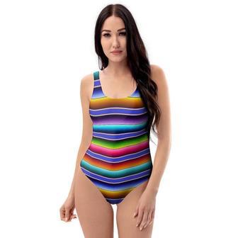 Baja Serape Mexican One Piece Swimsuite | Newhawaiianshirts AU