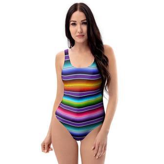 Baja Serape Print One Piece Swimsuite | Newhawaiianshirts DE