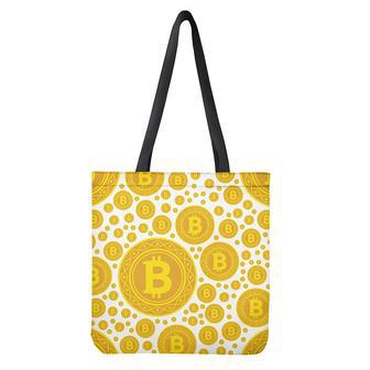 Bitcoin Crypto Pattern Print Tote Bag | Newhawaiianshirts DE