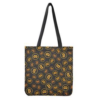 Bitcoin Cryptocurrency Pattern Print Tote Bag | Newhawaiianshirts DE