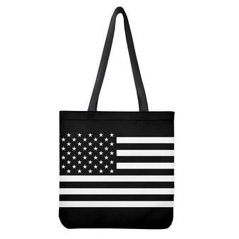 Black American Flag Print Tote Bag | Newhawaiianshirts AU