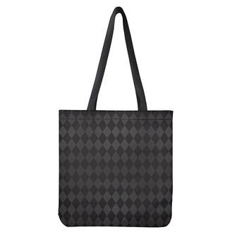 Black And Grey Argyle Pattern Print Tote Bag | Newhawaiianshirts DE