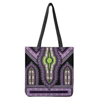 Black And Purple African Dashiki Print Tote Bag | Newhawaiianshirts UK