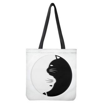 Black And White Cat Yin Yang Print Tote Bag | Newhawaiianshirts AU