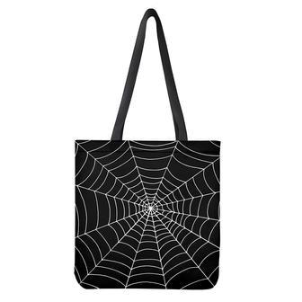 Black And White Cobweb Print Tote Bag | Newhawaiianshirts DE