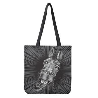 Black And White Crazy Donkey Print Tote Bag | Newhawaiianshirts UK