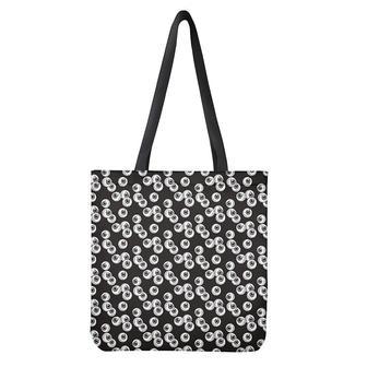 Black And White Eyeball Pattern Print Tote Bag | Newhawaiianshirts