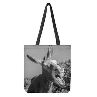 Black And White Funny Donkey Print Tote Bag | Newhawaiianshirts CA