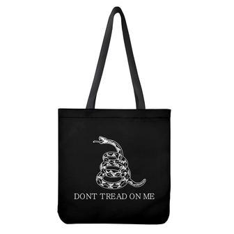 Black And White Gadsden Flag Print Tote Bag | Newhawaiianshirts DE