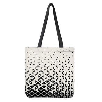 Black And White Geometric Pattern Print Tote Bag | Newhawaiianshirts UK