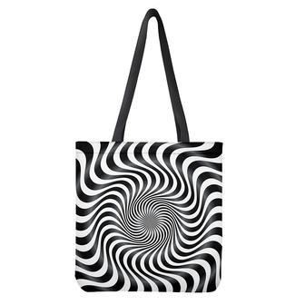 Black And White Illusory Motion Print Tote Bag | Newhawaiianshirts