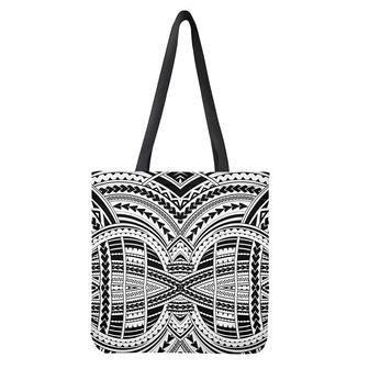 Black And White Maori Tribal Print Tote Bag | Newhawaiianshirts AU