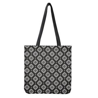 Black And White Navajo Pattern Print Tote Bag | Newhawaiianshirts DE