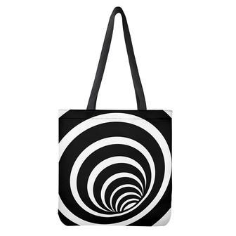 Black And White Optical Illusion Print Tote Bag | Newhawaiianshirts DE