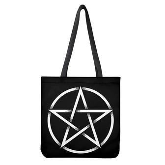 Black And White Pentagram Symbol Print Tote Bag | Newhawaiianshirts AU