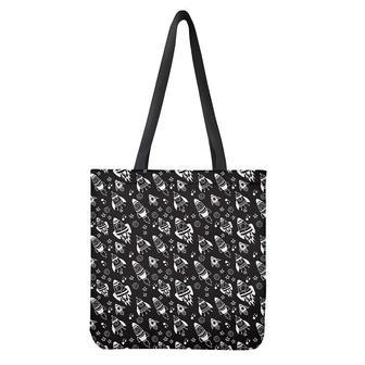 Black And White Rocket Pattern Print Tote Bag | Newhawaiianshirts AU