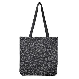 Black And White Sea Turtle Pattern Print Tote Bag | Newhawaiianshirts UK