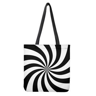 Black And White Swirl Print Tote Bag | Newhawaiianshirts AU