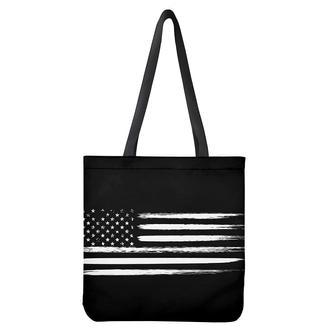 Black And White Usa Flag Print Tote Bag | Newhawaiianshirts