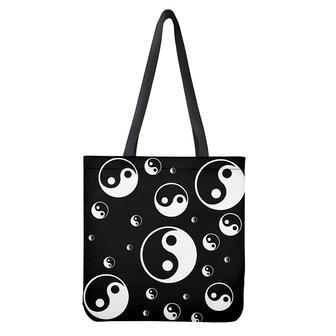 Black And White Yin Yang Pattern Print Tote Bag | Newhawaiianshirts AU