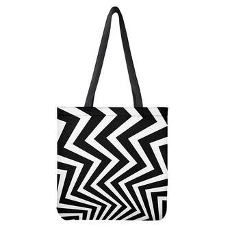 Black And White Zigzag Dazzle Print Tote Bag | Newhawaiianshirts UK