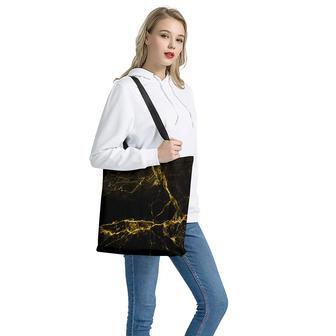 Black Gold Marble Print Tote Bag | Newhawaiianshirts CA