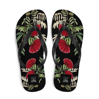 Black Japanese-Inspired Flip-Flops. | Newhawaiianshirts AU