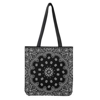 Black Paisley Bandana Print Tote Bag | Newhawaiianshirts AU