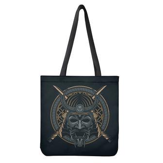 Black Samurai Mask Print Tote Bag | Newhawaiianshirts CA