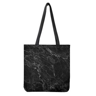 Black White Smoke Marble Print Tote Bag | Newhawaiianshirts UK