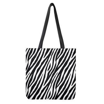 Black White Zebra Pattern Print Tote Bag | Newhawaiianshirts UK