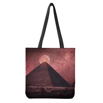 Bloody Moon Pyramid Print Tote Bag | Newhawaiianshirts CA