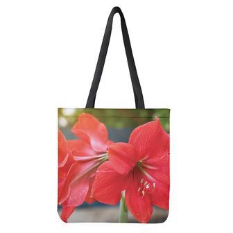 Blooming Amaryllis Print Tote Bag | Newhawaiianshirts UK