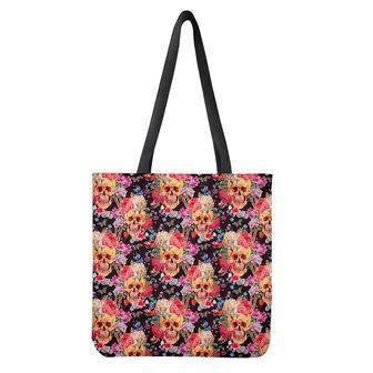 Blossom Peony Skull Pattern Print Tote Bag | Newhawaiianshirts UK