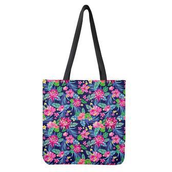 Blossom Tropical Flower Pattern Print Tote Bag | Newhawaiianshirts CA