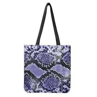 Blue And Black Snakeskin Print Tote Bag | Newhawaiianshirts AU