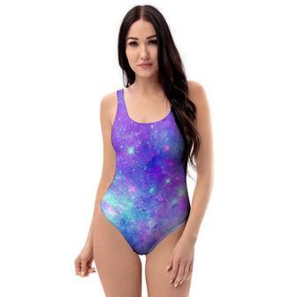 Blue And Pink Galaxy Space One Piece Swimsuite | Newhawaiianshirts