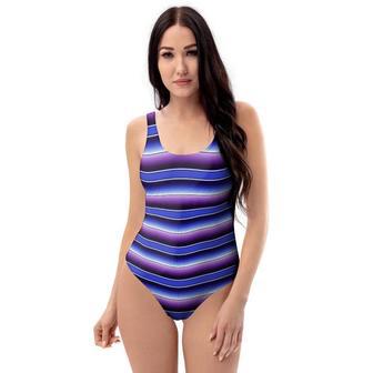 Blue And Purple Mexican Baja One Piece Swimsuite | Newhawaiianshirts UK