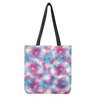 Blue And Purple Shibori Tie Dye Print Tote Bag | Newhawaiianshirts CA