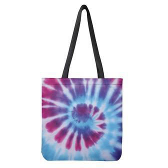 Blue And Purple Spiral Tie Dye Print Tote Bag | Newhawaiianshirts CA