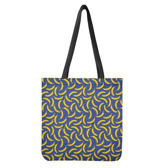 Blue And Yellow Banana Pattern Print Tote Bag | Newhawaiianshirts CA